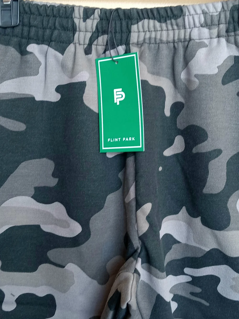 Flint Park Men's Gray Camo Athletic Shorts